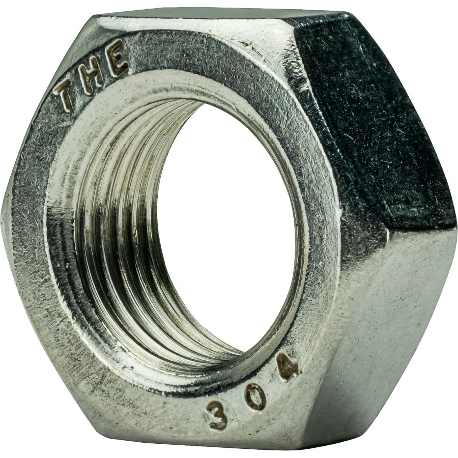  Standard Thin Hex Jam Nuts Stainless Steel 18-8