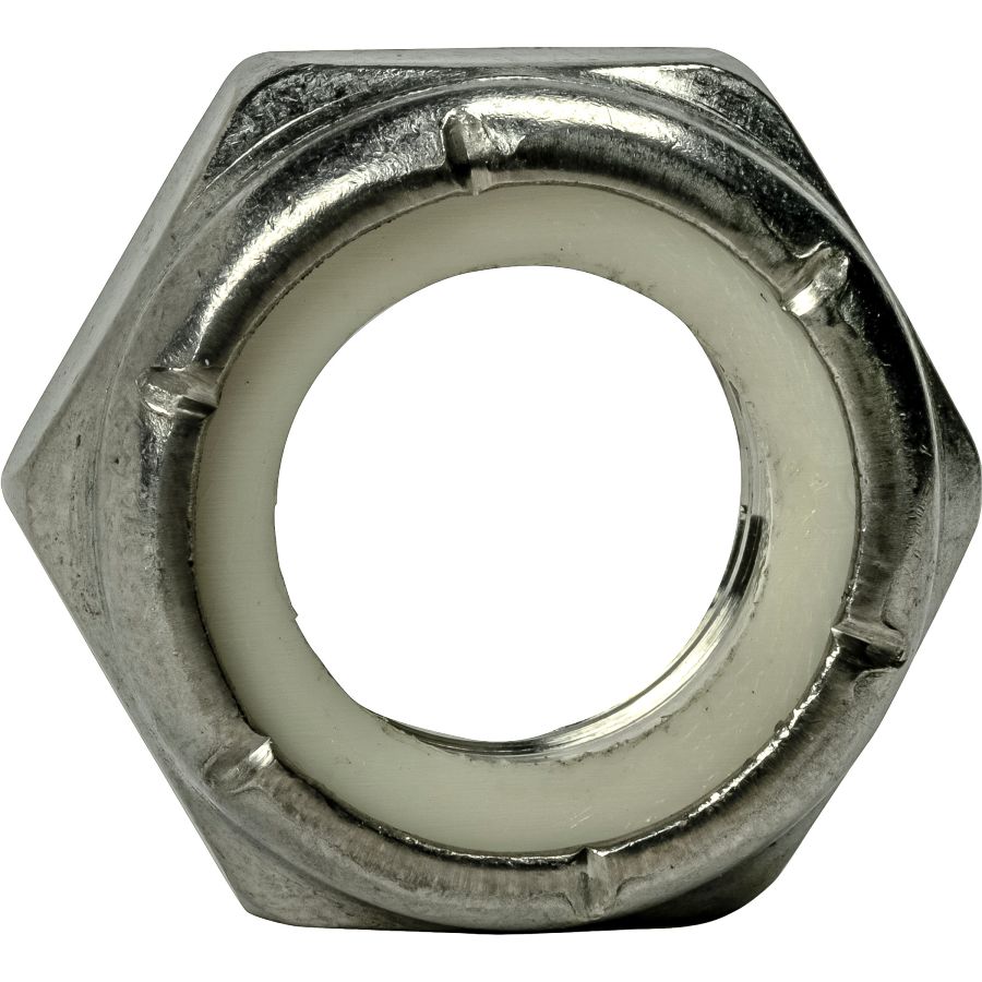 Stainless Steel thin nylon jam half height hex nuts 1/4-20 Qty 1000 